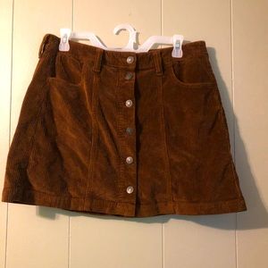 AE Brown Corduroy Skirt